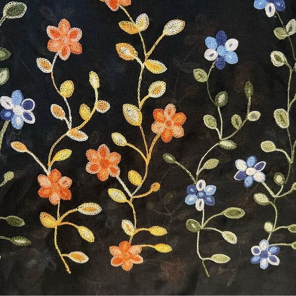 Do Everything In Love Womens Boho Floral Embroidered Kimono Top OS Whimsigoth - Picture 5 of 7